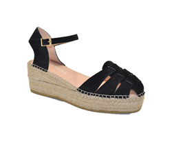 JAVA43 ESPADRILLES SANDALO CON CINTURINO SERRAJE NEGRO